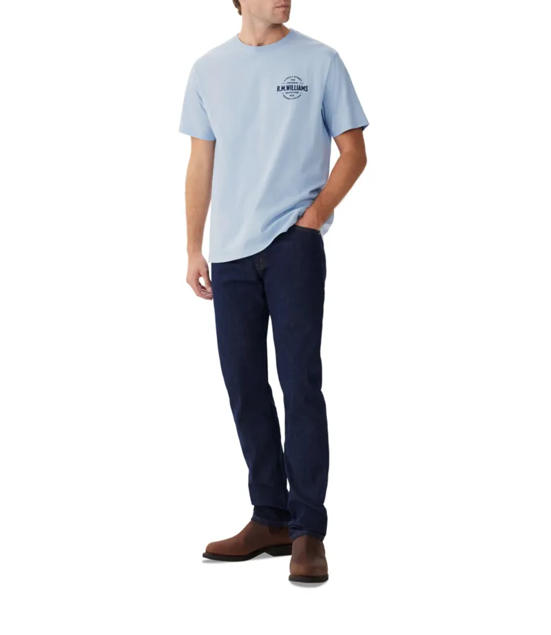 RM Williams Type T-Shirt Light Blue-2
